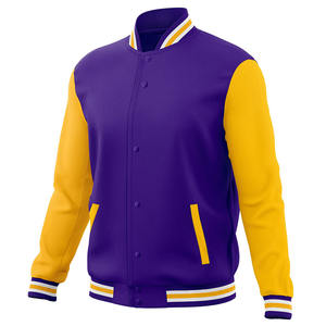 Chaqueta acolchada con logotipo personalizado, chaqueta de invierno, nuevo diseño 2025, chaquetas universitarias de algodón y poliéster con botones cubiertos - Product Image 3