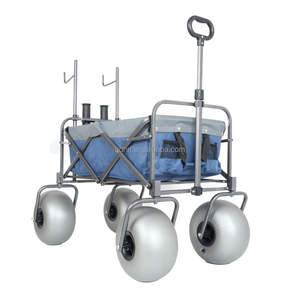 बड़े क्षमता उपयोगिता बड़े पहिए भारी शुल्क फोल्डिंग वैगन फोल्डिंग कार्ट मछली पकड़ने की गाड़ी - Product Image 3