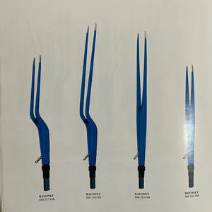 Pinzas bipolares de irrigación hechas de acero inoxidable, pinzas bipolares de calidad profesional rectas y curvas de bayoneta de amrid quirúrgico - Product Image 1