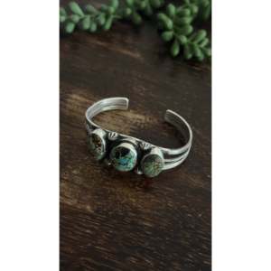 Bobby Johnson #8 Turquoise & Sterling <b>Silver</b> Fashion <b>Cuff</b> <b>Bracelet</b> - Product Image 3