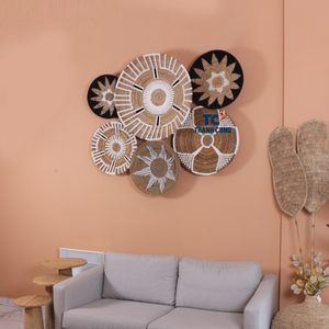 Cheap Price Woven <b>Seagrass</b> <b>Basket</b> Set by Vietnamese Craftsmen Designed for Green Living Spaces and Beautiful WALL HANGING Decor - Product Image 2