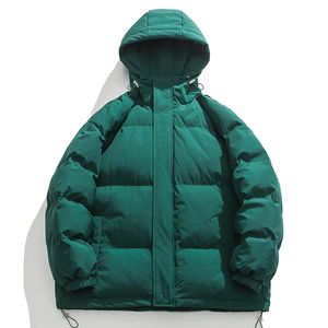 Veste matelassée personnalisée Vestes matelassées gonflées à bulles Vestes d'hiver à capuche et col haut pour hommes - Product Image 3