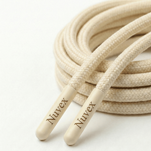 Cordon tressé en coton/polyester à 8 brins, écologique, avec logo personnalisé |   Embouts de lacets cirés pour sacs et chaussures OEM/ODM en gros - Product Image 2