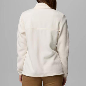 Sweat-shirt à capuche zippé 1/4 personnalisé, design vierge, épais pour l'hiver, décontracté, tendance, pour femmes - Product Image 3