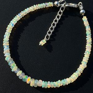 Pulsera de cuentas de cristal natural suelta de ópalo etíope Dorado de la mejor calidad, diseño de cuentas lisas multifacéticas para la fabricación de joyas - Product Image 3