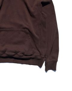 Sweat-shirt à capuche unisexe en molleton épais marron café, coupe oversize, style streetwear, avec poche kangourou, en coton uni, personnalisable OEM - Product Image 6