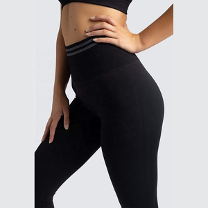 Tenues de sport à manches longues personnalisées Ensemble yoga sans couture pour femmes - Product Image 3