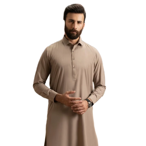 ชุดสلوارคามีซผ้าฝ้ายคุณภาพสูงสำหรับผู้ชาย สไตล์ดั้งเดิม แห้งเร็ว ใส่ได้ทุกฤดู ปรับแต่งได้ - Product Image 1