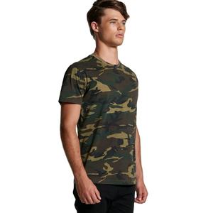 T-shirt camouflage à manches courtes 100% coton, vente en gros OEM, prix bas, t-shirts camouflage en coton à manches courtes - Product Image 5