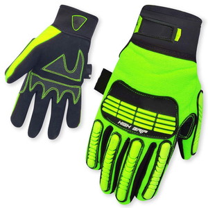 Gants de mécanicien à percussion Paume en cuir de vachette Respirant Durable 8 oz Sécurité Tronçonneuse Travail Gants de construction - Product Image 3