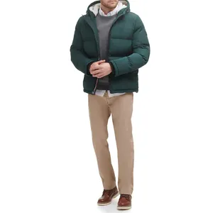 OEM 사용자 정의 디자인 겨울 다운 코트 까마귀 패딩 남성 재킷 스트리트 웨어 인쇄 농축 버블 코트 남성 재킷