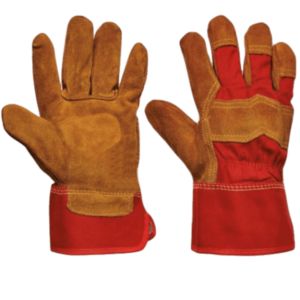 Gants de travail en cuir de vachette robuste de qualité supérieure Gants de sécurité de protection personnelle résistants à l'abrasion pour le travail - Product Image 1