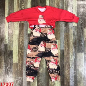Nouveauté Vêtements pour petites filles Tenues de Noël Père Noël Boutique Vêtements pour enfants Ensemble de vêtements pour petites filles - Product Image 2