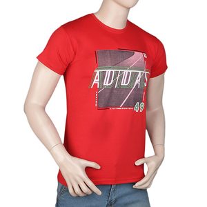 T-shirt imprimé slim fit pour homme - Rouge - Product Image 2