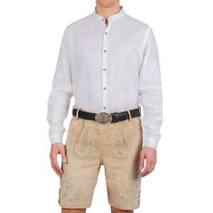 Pantalones cortos bávaros Lederhosen, auténticos Lederhosen alemanes, disfraz para el festival Oktoberfest para hombres. - Product Image 5