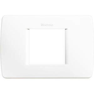 Placca centrale a 2 moduli per supporto C4719, bianca (Bticino Luna C4819BN) - Product Image 1