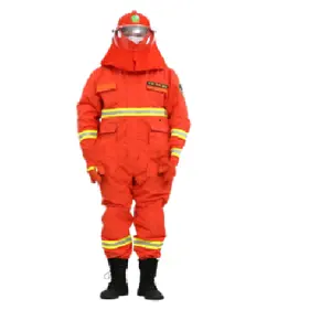 印度出口商最畅销的棉质涤纶橙色消防员制服，价格实惠