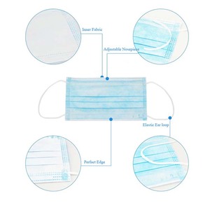 Mavi tıbbi maske kulak döngü tipi II R olmayan dokuma yüz maskesi 99% filtrasyon CE sertifikalı yetişkin kullanımı - Product Image 6