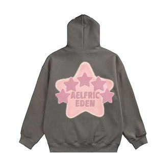 Sudadera con capucha de terciopelo de algodón 100% Unisex, ropa de calle hecha a medida, estilo sudadera, diseño de cremallera, moda para hombre/mujer, para otoño, tu propio - Product Image 2