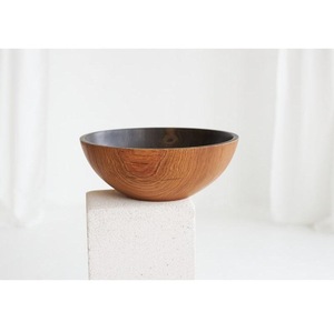 Cuenco de madera de acacia natural Paredes gruesas y base resistente para servicios de hotel de alta calidad - Product Image 2