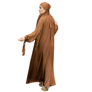 2024 Simple Solid Color Plain Closed Modest Abaya Daily Wear Muslims Abaya Turkey Abaya Dubai Breathable Womens <b>Islamic</b> <b>Clothing</b> - Product Image 3