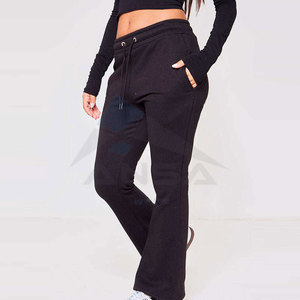 Pantalons de survêtement évasés pour femmes, sur mesure, professionnels, taille élastique, légers, respirants, 100% coton, pantalons de jogging - Product Image 6