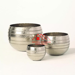 2025 maceta redonda de plata metal superventas - Product Image 1
