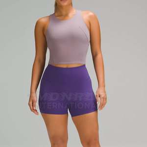 Pantalones cortos de compresión para mujer, shorts ajustados MOQ bajos con logotipo personalizado, para correr, gimnasio, novedad - Product Image 4