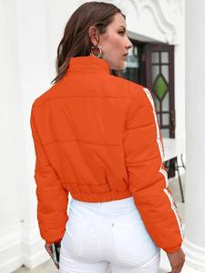 Top des produits tendances de qualité supérieure Design personnalisé hiver chaud respirant manches longues fermeture éclair femmes veste à bulles - Product Image 4