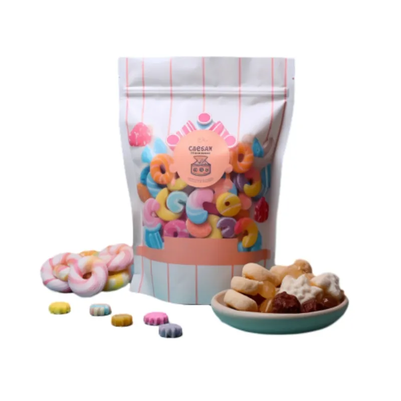 Food Packaging Zipper Stand Up Pouch Candy Biscuit Nut Snack Bag Plastic Sealed Ziplock Bag