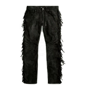 Pantalon en daim et cuir de couleur unie pour l'extérieur Pantalon en cuir pour hommes Vente à chaud Pantalon en cuir - Product Image 1