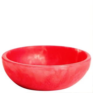 Tazón Redondo Liso de Resina Rojo Brillante, Vajilla Decorativa Hecha a Mano para Cocina, Vajilla Premium de Origen Indio - Product Image 1