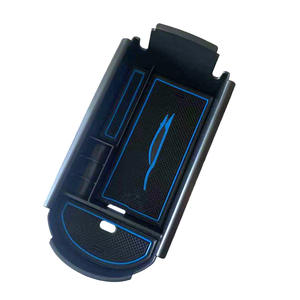 Pour <span class=keywords><strong>Toyota</strong></span> C-HR <span class=keywords><strong>CHR</strong></span> 2017-2020 2021 plastique <span class=keywords><strong>bleu</strong></span> accoudoir Central boîte de rangement boîte à gants intérieur rangement voiture style accessoires - Product Image 1