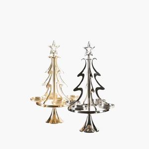 Mini arbre de Noël en métal brillant décoration de table de vacances moderne ornement de fête élégant pour l'affichage de bureau à domicile - Product Image 4