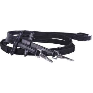 Brida sin mordida de caballo con banda para la nariz Flash-incluye riendas al por mayor nueva brida de cuero de filete de caballo de alta calidad en negro - Product Image 3