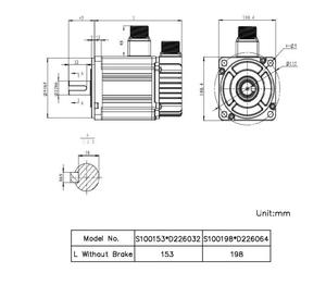 Motor Servo Trifásico Impermeable S100 220V 2.0kW Marca SYMBANG con Certificación CCC/CE 3000 RPM Montaje en Panel Eficiencia IE4 50/60Hz - Product Image 3