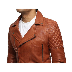 Chaqueta de cuero de diseño de moda de alta calidad para hombre, chaqueta de cuero de motocicleta para hombre, chaqueta de cuero para hombre - Product Image 5