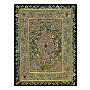 Tapis de prière musulmans faits à la main Zari, tapis brodés personnalisables, pour la maison, l'hôtel, l'extérieur, le salon, la salle de bain, lavables - Product Image 1