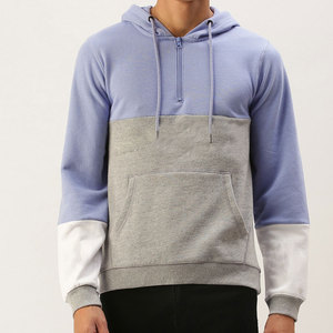 Hot Sale Unique Design Men's Winter Half-<b>Zip</b> <b>Hoodies</b> Solid Pattern Customized Breathable Durable Polyester/Cotton <b>Pocket</b> Design - Product Image 1