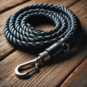 Cuerda de Amarre para Caballos Multifuncional de Algodón/Nailon Negro Tejido, Personalizable, Ligera, para Uso con Mascotas - Product Image 2
