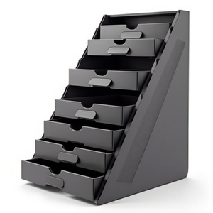 Desktop & <b>Drawer</b> Organizer Exacompta DESK-TOWER A4 6-Compartment Brochure Stand - Product Image 2