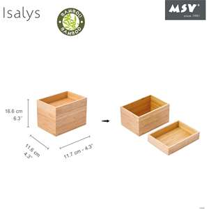 MSV - Caja Organizadora Versátil - 2 Compartimentos Apilables - Gama ISALYS - Almacenamiento para Maquillaje, Joyas, Accesorios - - Product Image 6