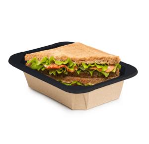 กล่องคราฟท์คุณภาพสูง 800 มล. แบบซ้อนได้ ปิดผนึกได้ กันน้ำมัน สำหรับสินค้าร้อนและเย็น พร้อมโลโก้สั่งทำ - Product Image 1