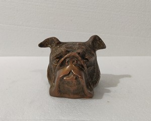 Paire de serre-livres en métal Vintage Bull Dog Finition cuivre - Product Image 6