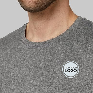 Camisetas elásticas de tendencia de buena calidad con logotipo de etiqueta personalizada Camiseta de gran tamaño de algodón y poliéster con estampado de hojaldre para hombres - Product Image 2
