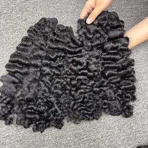 Cheveux birmans bouclés de la meilleure qualité, 100% cheveux humains, cheveux bruts indiens, un donneur - Product Image 1