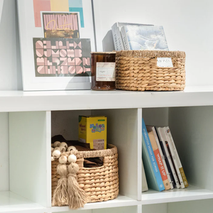 Panier en jacinthe d'eau fait à la main décoratif naturel rustique stockage écologique léger durable origine du Vietnam - Product Image 6