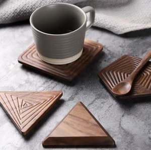 Trending Admirable Design Coasters for Table Decoration Natural Finished Pure <b>Wooden</b> Coaster and Reusable <b>Placemats</b> Home Hotels - Product Image 5