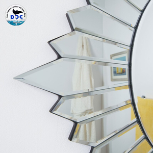 Espejo redondo de diseño moderno de cristal Sunburst para dormitorio, sala de estar, apartamento, edificio de oficinas de Vietnam - Product Image 5
