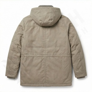 Chaqueta de Invierno para Hombre, Chaqueta Parka Cálida con Forro de Sherpa, Abrigo de Algodón con Capucha Desmontable, Ropa de Abrigo Popular para Exteriores, Aislamiento Térmico, Equipo Resistente - Product Image 2